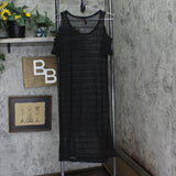 Ultra Flirt Juniors Short-Sleeve Open-Knit Tunic Top 1991066 Black L