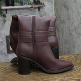 A New Day Rhonda Under-Knee Block Heel Boots 94637582 Burgundy Red 7M