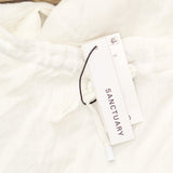 Sanctuary Womens Coastal Cover Up Crinkle Cargo Pants SACC25849 Crinkle White L