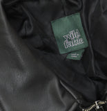 Wild Fable Boxy Faux Leather Full Zip Collar Neck Button Cuff Jacket Black L