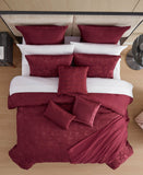 Hallmart Freta Jacquard 13-Pc. Comforter Set Red King