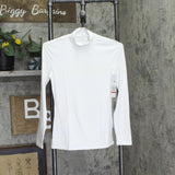 32 Degrees Womens Mock-Neck Long-Sleeve Top White XS