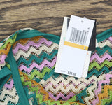 Miken Juniors Striped Low-Back Dress Swim Cover Up I9083K795 Ivory / Green S