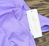 Salt + Cove Juniors Classic Tank One-Piece Swimsuit 807144 Iris Purple Blue XL