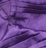 B. Darlin Halter-Tie Taffeta Gown with Ruched Bodice 932X423 Purple 7/8