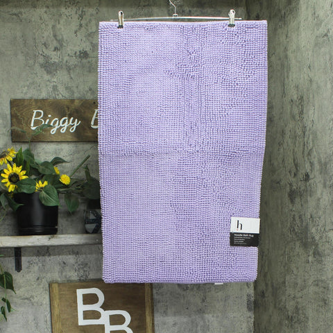 Home Expressions Noodle Padded Rectangle Bath Rug Pond Lily Purple 20x32