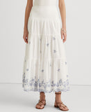Lauren Ralph Lauren Womens Cotton Swiss Dot Midi Lined Skirt 200868156001