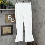 Slinky Brand Womens Pull On Flare Leg Pant 689925 Ivory White M