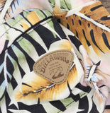 Billabong Tropical Leaf Canvas Backpack Black Multi