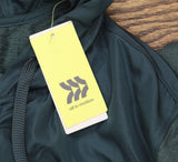 All In Motion Mens Soft Stretch Hooded Full Zip Top Heathered Dark Green XL