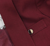Kasper Womens Stretch-Crepe Shawl-Collar Blazer Jacket 10914849 Shiraz Red 4