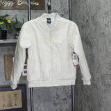 Ring Of Fire Boys Zip Suede Varsity Jacket Birch Brown L