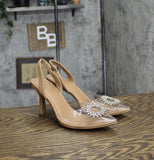 A New Day Women's Misty Slingback Heels 88870828 Clear Brown 8.5M