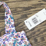 Raisins Juniors Beachy Printed Bralette Bikini Top N711109 Purple Multi S