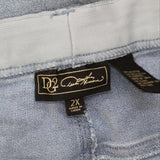DG2 by Diane Gilman Classic Stretch Denim 5-Pocket Jegging Chambray Blue 2X