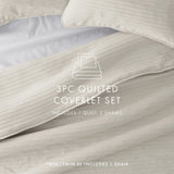 Noble Linens All Season Quilt 2-Piece Set with Sham Natural Brown Twin / Twin XL
