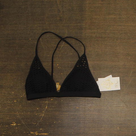 Becca Womens Standard Castaway Halter Bikini Top 893157 Black S
