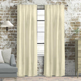 Thermalogic Topsions Room Darkening Curtain Panel Pair Natural Brown 80x63
