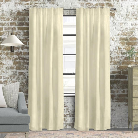 Thermalogic Topsions Room Darkening Curtain Panel Pair Natural Brown 80x63
