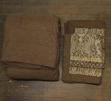 Madison Park Reversible Quilted 3-Piece Bedspread Set Brown / Gold Queen