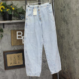 Mango Leg High Waist Button Fly Adjustable Jeans Light Blue US 2 (EUR 34)