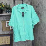 Original Use Mens Short Sleeve Polo Shirt 89621626 Turquoise Green 2XL