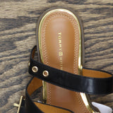 Tommy Hilfiger Women's Pazy Ankle Strap Sandals Shoes TWPAZY Natural Black 6.5M
