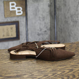 A New Day Womens Twiggy Multi Buckle Mini Heel Flats Block 94303758 Brown 7.5M