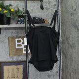 Anne Cole Womens Plus Size Twist Front Underwire Tankini Swim Top Black 18W