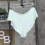 INC International Concepts Lace-Trim Satin Lounge Shorts Clear Dew Green M