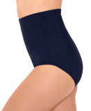 Swim Solutions Womens Ultra High-Waist Swim Bottoms 525047 Navy Blue 8