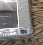 Vera Wang Waffle Pique Duvet Cover Set Cotton 3-Piece Pewter Gray King