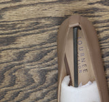 Journee Collection Womens Faux Wood Block Heel Maggs Loafers Taupe Brown 7.5M
