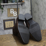 Universal Thread Block Heel Ankle Boots with Memory Foam Insole Brown 6.5W