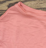 Alfani Womens Crewneck Knit Short Sleeve T-Shirt Top Sunrise Coral Pink L