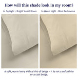 California Design Den Thread Count King Pillow Cases Cream Ivory Off White King