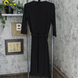 Lauren Ralph Lauren Belted Surplice Jersey V-Neck Dress 250769904004 Black 12