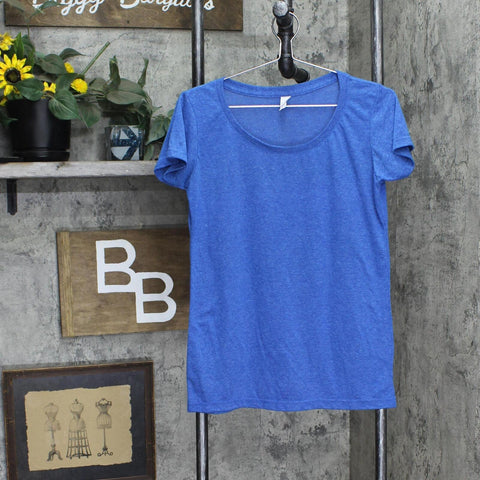 Tultex Womens Vintage Round Neck Stretch T-Shirt Tee 166b748cad837b Royal Blue M