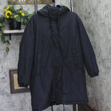 Universal Thread Zip Hooded Winter Parka Jacket with Snap Storm Flap Black XL