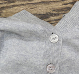 Aqua Womens Button Front Sweater Cashmere V-Neck Cardigan V10337 Light Gray XL