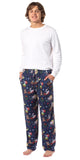 Intimo and Morty Mens Christmas Sleep Tossed Print Pajama Pants Blue Multi XL