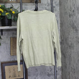 A New Day Womens Cozy Knit Relaxed V-Neck Pullover Sweater Light Green M