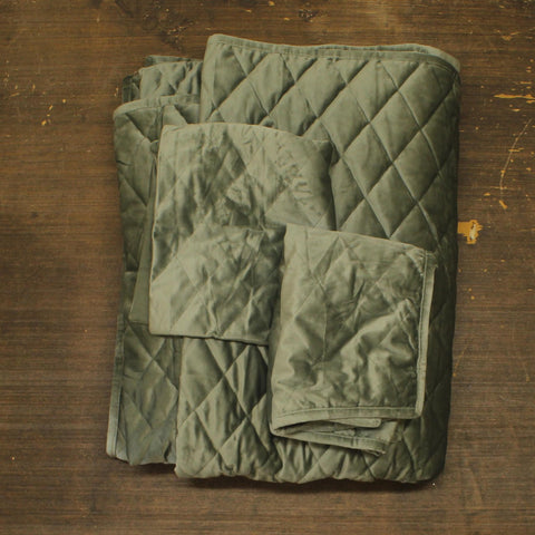 Laura Ashley Diamond 3-Piece Quilt Set USHSGT1264330 Dark Green Twin