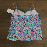 Swim Solutions Ruffle-Tiered Tankini Swim Top Picasso Terrazzo Blue Multi 8