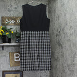 Kasper Womens Mixed Media Sheath Tweed Dress 10916485 Black Multi 12