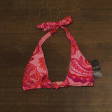 Lauren Ralph Lauren Paisley Tie Front Halter Top Swim Pink Paisley Multi 10