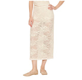 Wild Fable Womens Mid-Rise Sequin Lace Midi Skirt Champagne Off White XS