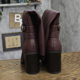 A New Day Womens Rhonda Under Knee Heeled Boots Block Heel Burgundy Red 10M