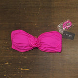 Kate Spade New York Womens Rosette Bandeau Brallette Bikini Top Radiant Pink S