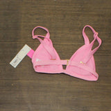 Xhilaration Juniors Sustainably Made Ribbed Triangle Bikini Top 78787862 Pink XS